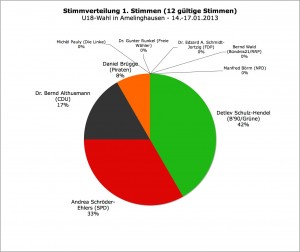 Landtagswahl 2013 // U18-Wahl: Erststimmen Amelinghausen